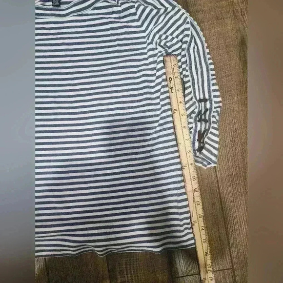 Womens CHAPS 3/4 Sleeved top size XL Blue White Striped - Picture 7 of 7